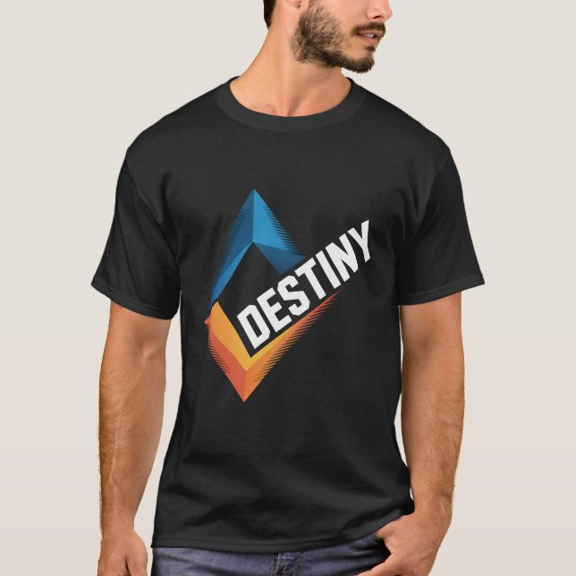 Camiseta Destiny Motivational T-Shirt | Modern Geometric Gr (Anverso)
