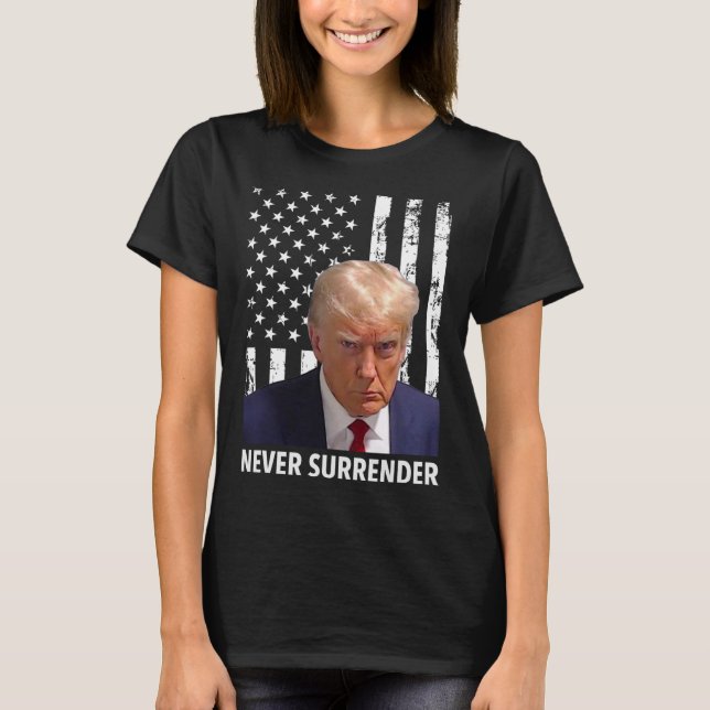 Camiseta Destitución a Donald Trump - Nunca rendirse ante l (Anverso)