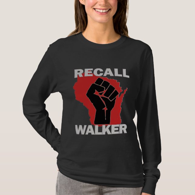 Camiseta Destitución de Walker en Wisconsin (Anverso)
