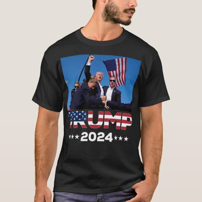 Camiseta Destituyen A Donald Trump 2024 sobreviviente en ma (Anverso)