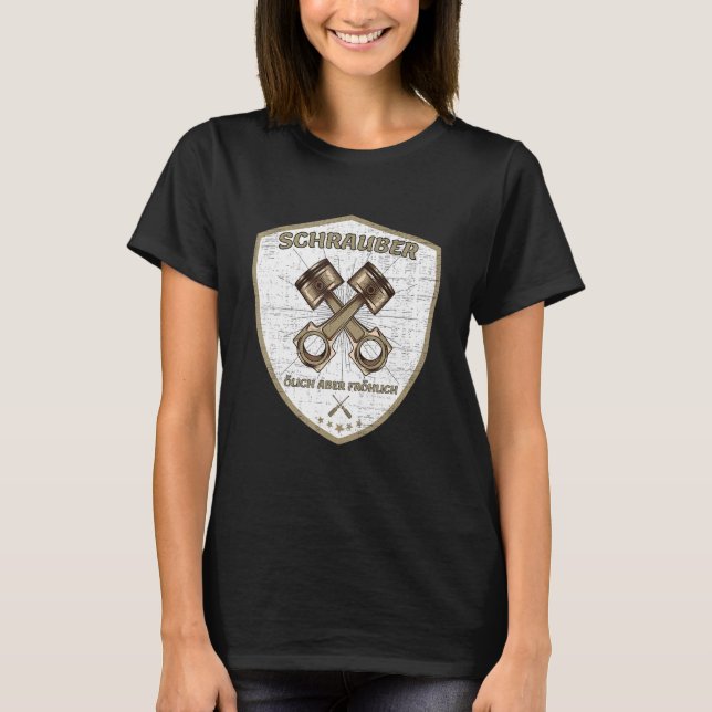 Camiseta Destornillador Automóvil Motorcycle Oily Pero Aleg (Anverso)
