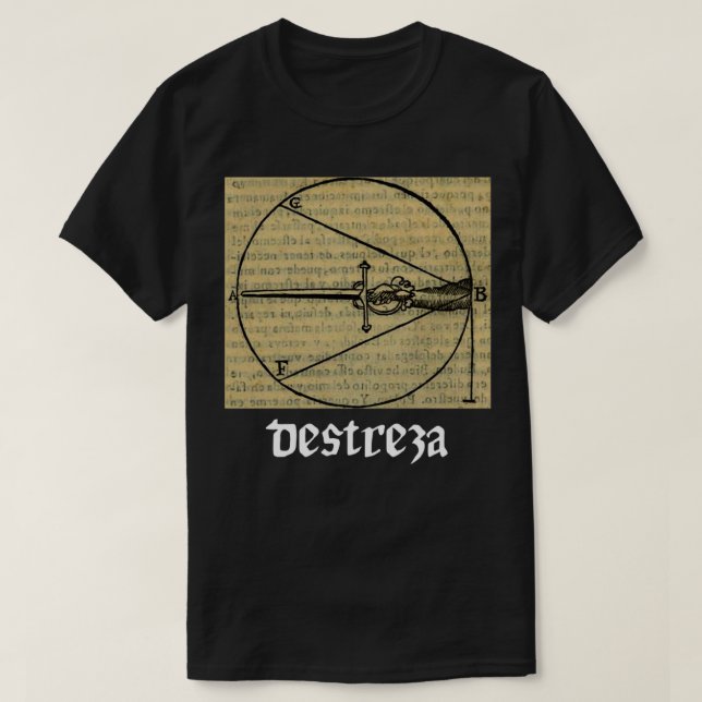 Camiseta Destreza Carranza Rapier Plate Histórico Europeo (Diseño del anverso)