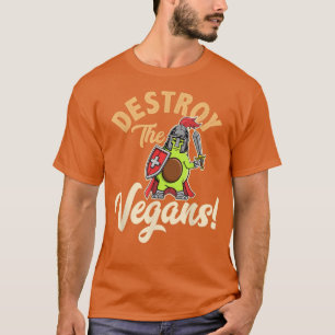 Camiseta Destroy The Vegans, Funny Vegetarian, Fresh Avocad