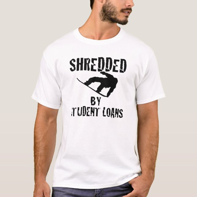 Camiseta Destrozado por préstamos del estudiante (Anverso)