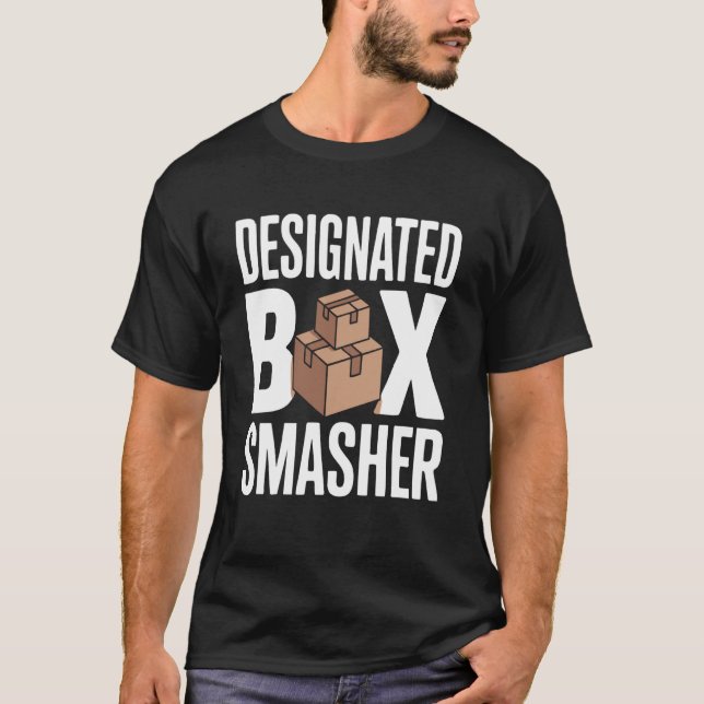 Camiseta Destrozador de Cajas Designado (Anverso)