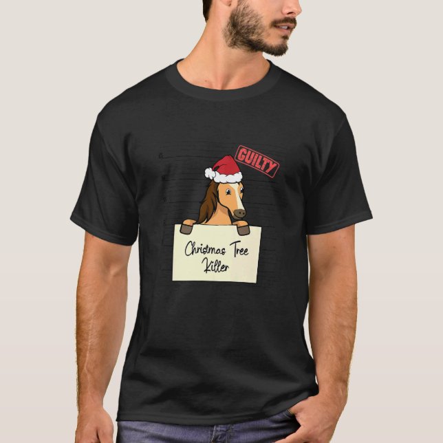 Camiseta Destructor de árbol de Navidad  Caballo (Anverso)