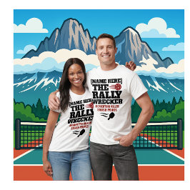 Camiseta Destruidor de Rally de Pickleball de Nombre Person