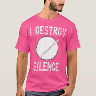 Camiseta Destruir el silencio instrumentos musicales tambor