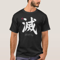 Destruir kanji en la letra japonesa símbolo de Jap