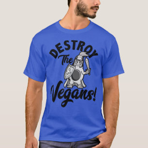 Camiseta Destruir Los Veganos, Vegetariano Gracioso, Aguafi