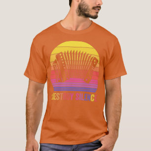 Camiseta Destruyo el acordeón de silencio retro vintage