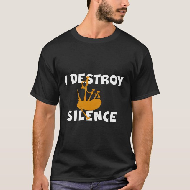 Camiseta Destruyo el Bagpiper de Silence Bagpiper (Anverso)