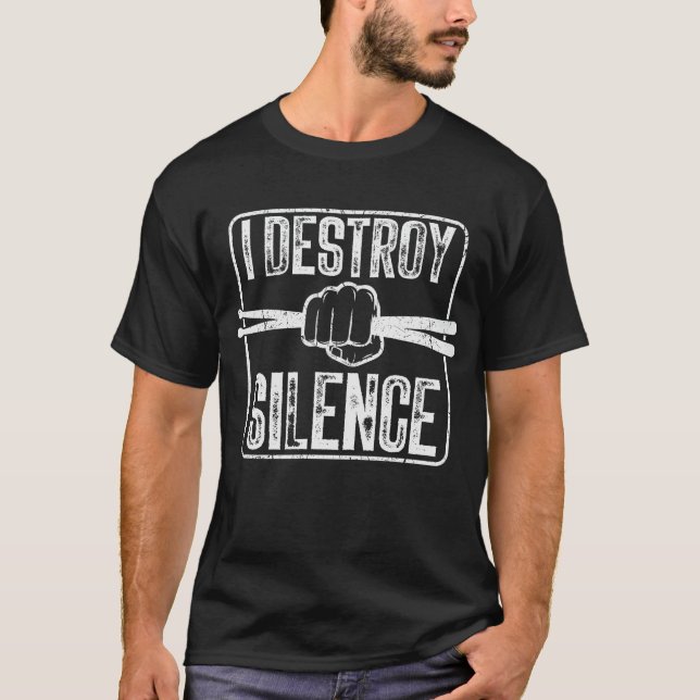 Camiseta Destruyo el gracioso tambor del silencio (Anverso)