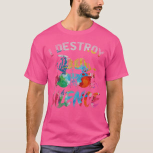 Camiseta Destruyo el juego de tambores multicolores de sili