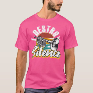 Camiseta Destruyo el jugador de trompeta de trompeta de sil