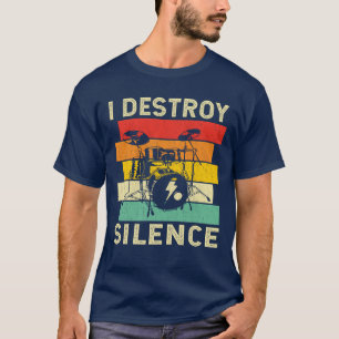 Camiseta Destruyo el silencio Baterista divertido