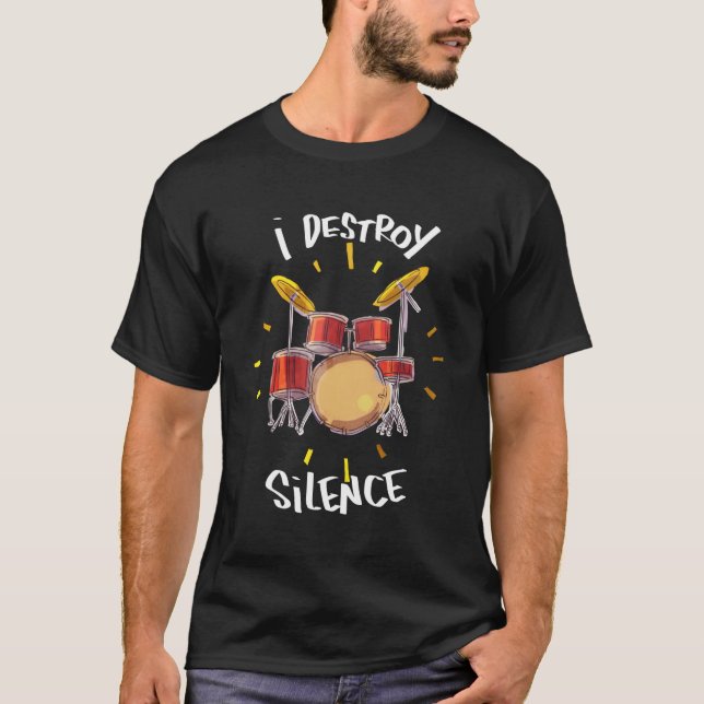Camiseta Destruyo el silencio de la divertida banda percusi (Anverso)