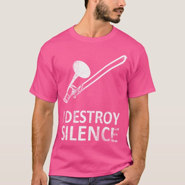 Camiseta Destruyo el silencio - Divertida orquesta trombóni (Anverso)