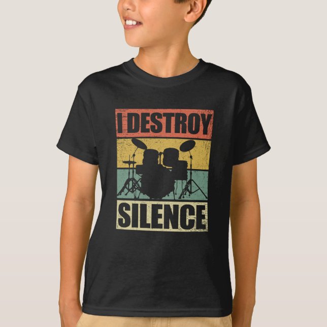 Camiseta Destruyo el silencio| Dones de tambor (Anverso)