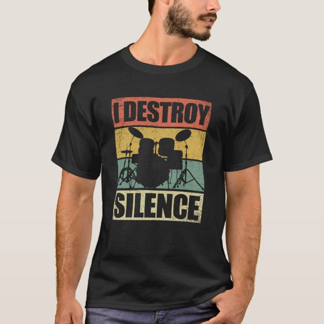 Camiseta Destruyo el silencio| Dones de tambor (Anverso)