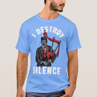 Camiseta Destruyo el silencio, escocés grito de músico