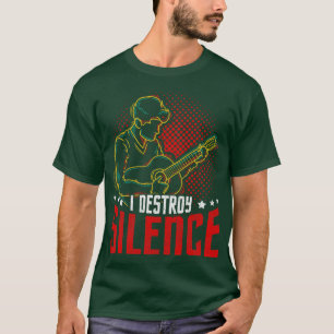 Camiseta Destruyo el Silencio Guitarista Gift Guitarra