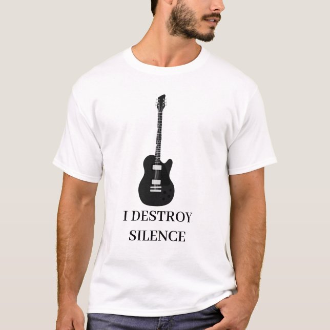 Camiseta Destruyo el silencio Guitarista Guitarra Hombres G (Anverso)