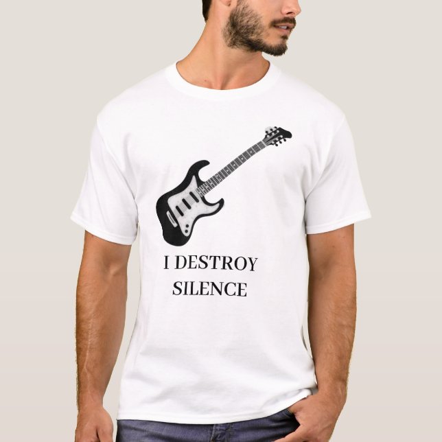 Camiseta Destruyo el silencio Guitarista Guitarra Hombres G (Anverso)