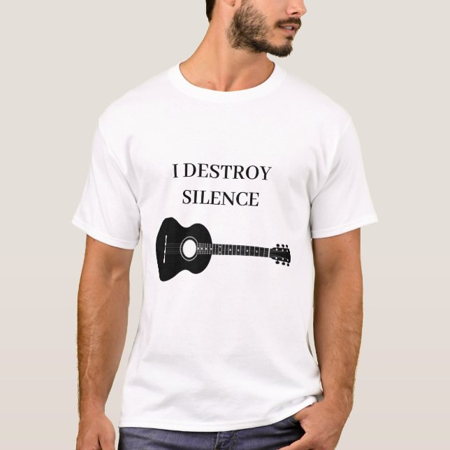 Camiseta Destruyo el silencio Guitarista Guitarra Hombres G (Anverso)