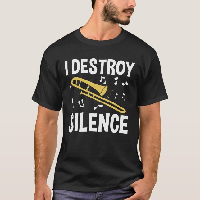 Camiseta Destruyo el silencio - Trombón (Anverso)