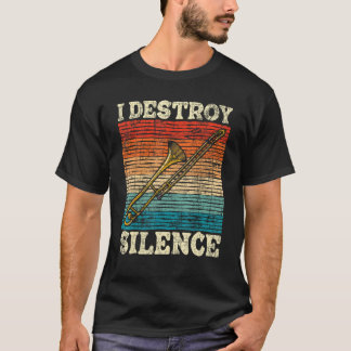 Camiseta Destruyo el silencio - Trombón de trombón retro vi