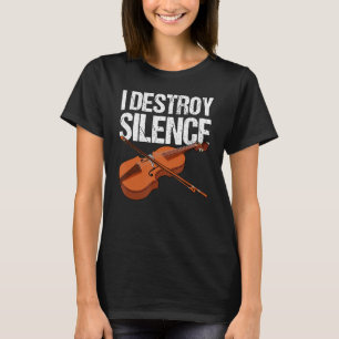 Camiseta Destruyo el silencio violín violín orquesta