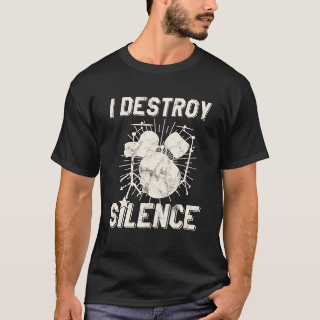 Camiseta Destruyo el tambor de silencio (Anverso)