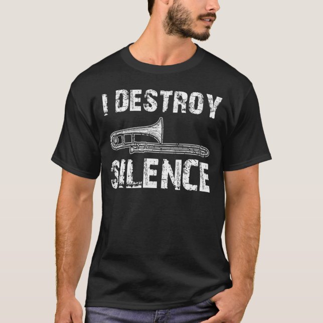 Camiseta Destruyo la divertida banda de trombones de silenc (Anverso)