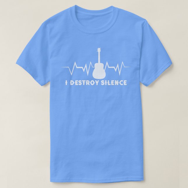 Camiseta Destruyo la guitarra guitarrista silenciosa guitar (Diseño del anverso)