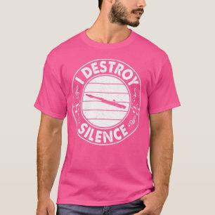 Camiseta Destruyo músicos de la flauta de silencio