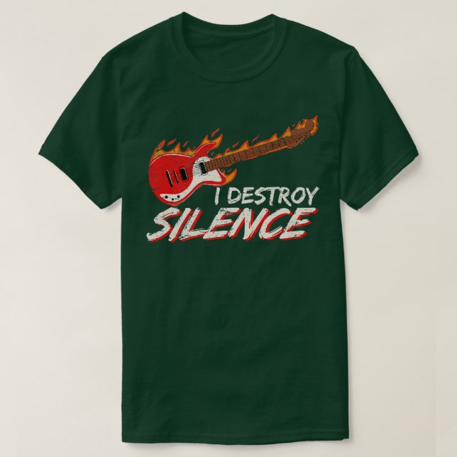 Camiseta Destruyo Silence Funny Electric Gui (Diseño del anverso)