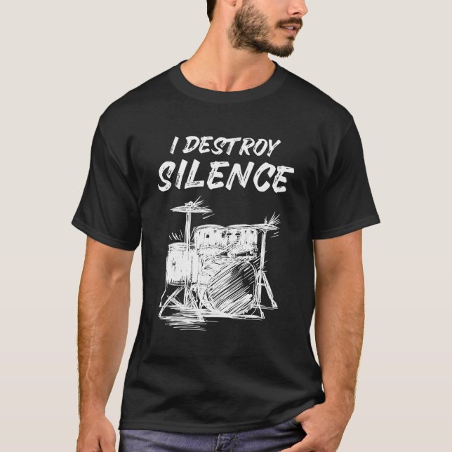 Camiseta Destruyo tambor de tambor de silicio (Anverso)