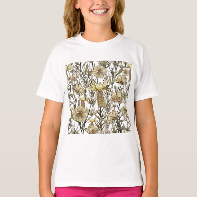 Camiseta Detailed Floral Pattern (Anverso)