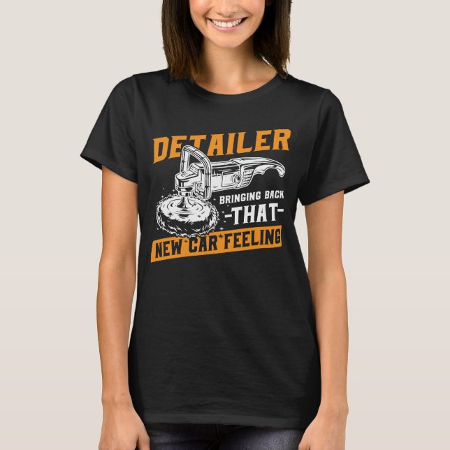 Camiseta Detailer Auto Detailing New Car Feeling Cleani (Anverso)