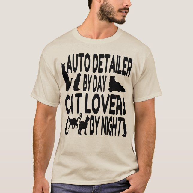 Camiseta Detailer automáticamente Cat Lover (Anverso)