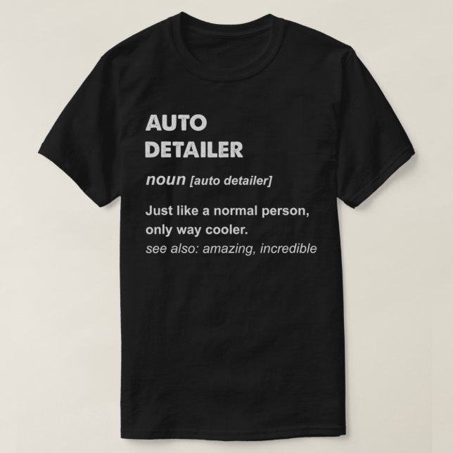 Camiseta Detailer automático (Diseño del anverso)