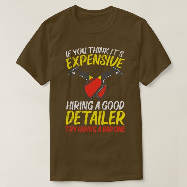 Camiseta Detalizador automático de coches (Diseño del anverso)
