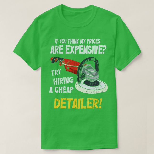 Camiseta Detalizador automático de coches (Diseño del anverso)