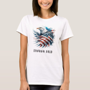 Camiseta *~* Detallado AP16 Bandera americana Bald EAGLE EE