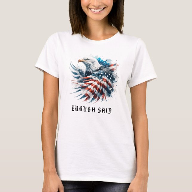 Camiseta *~* Detallado AP16 Bandera americana Bald EAGLE EE (Anverso)