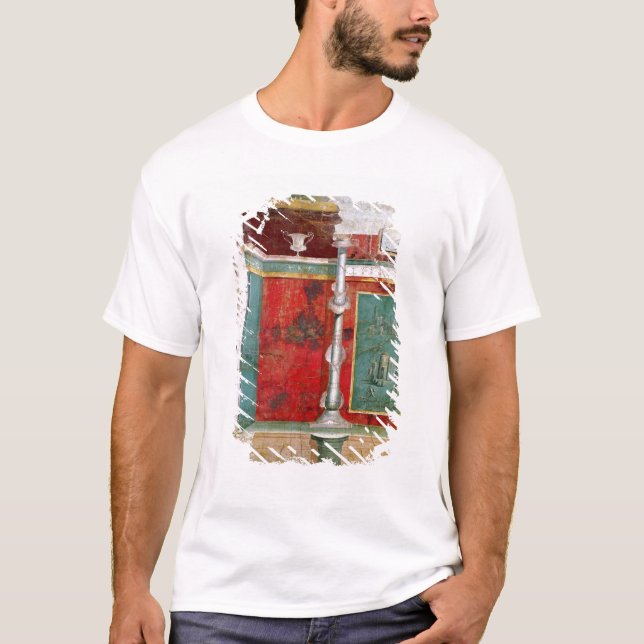 Camiseta Detalle arquitectónico con un paisaje (Anverso)