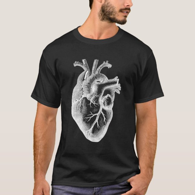 Camiseta Detalle asombroso del corazón anatómico (Anverso)