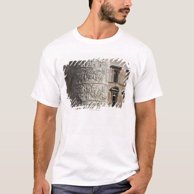 Camiseta detalle de la columna de Trajan con los edificios (Anverso)
