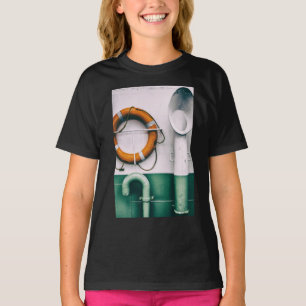 Camiseta Detalle de un ferry con respiradores y boya